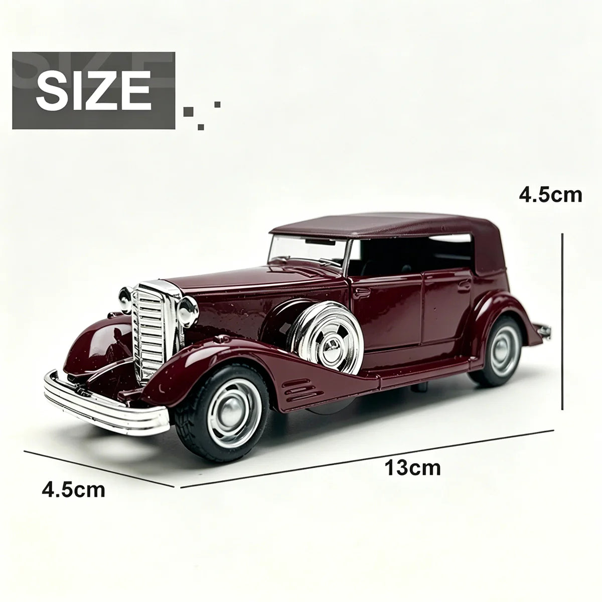 1:36 Alloy Duesenbeg SJ Die cast Vintage Car Model Classic Pull Back Car Miniature Vehicle Replica For Collection & Gift Display