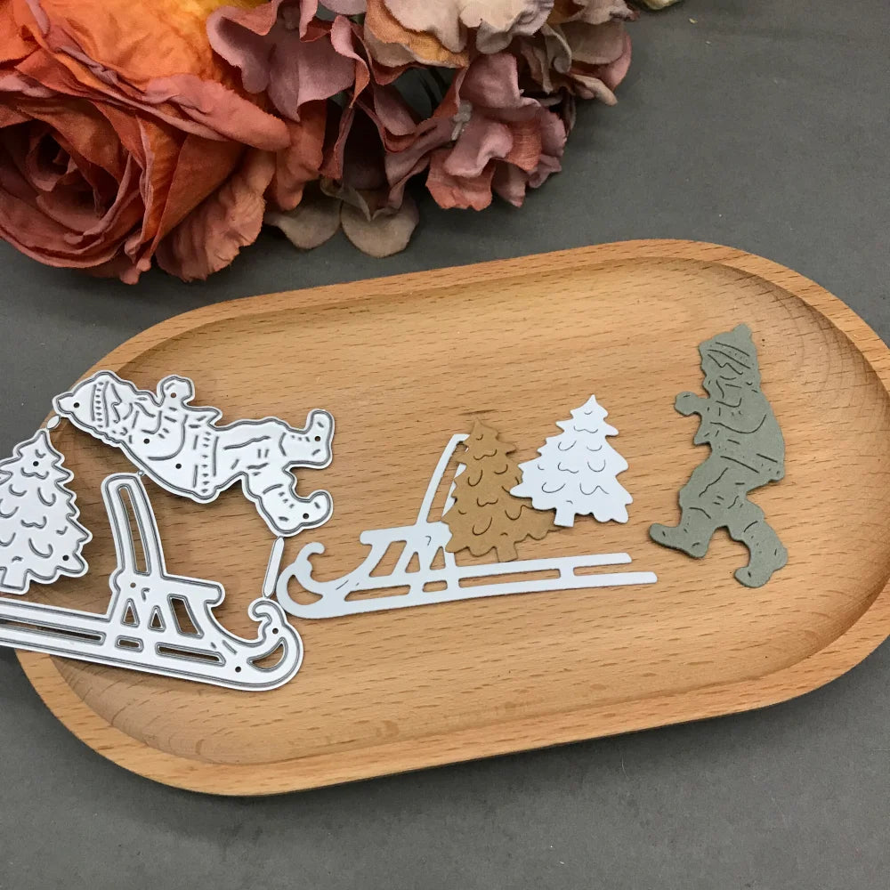Christmas Trees Truck Metal Cutting Dies Stencils For DIY Scrapbooking Decorative Embossing Handcraft Die CutsTemplate