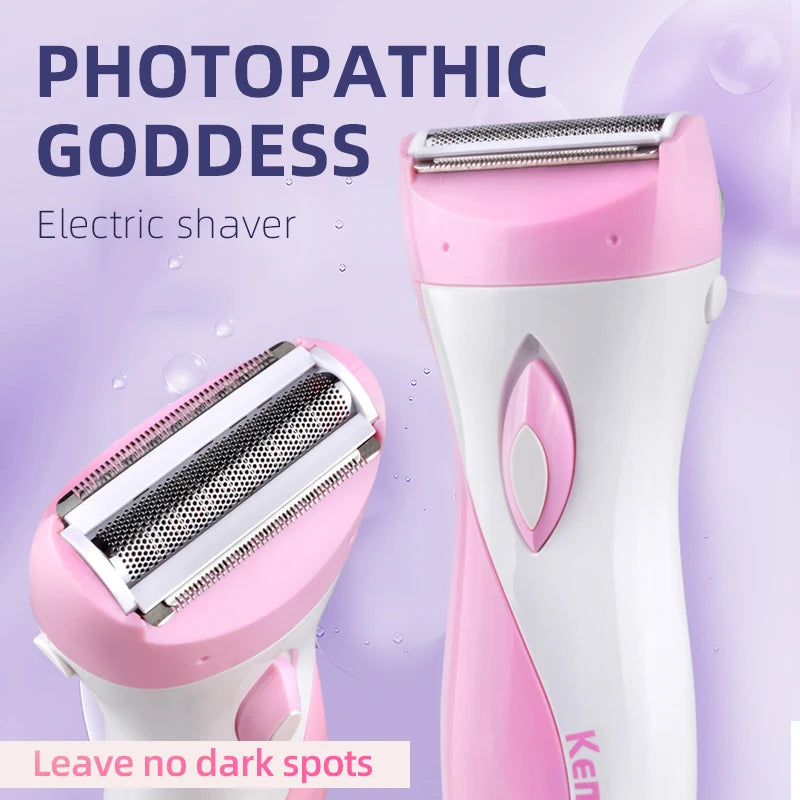 Depilador Elétrico Feminino Kemei Recarregável