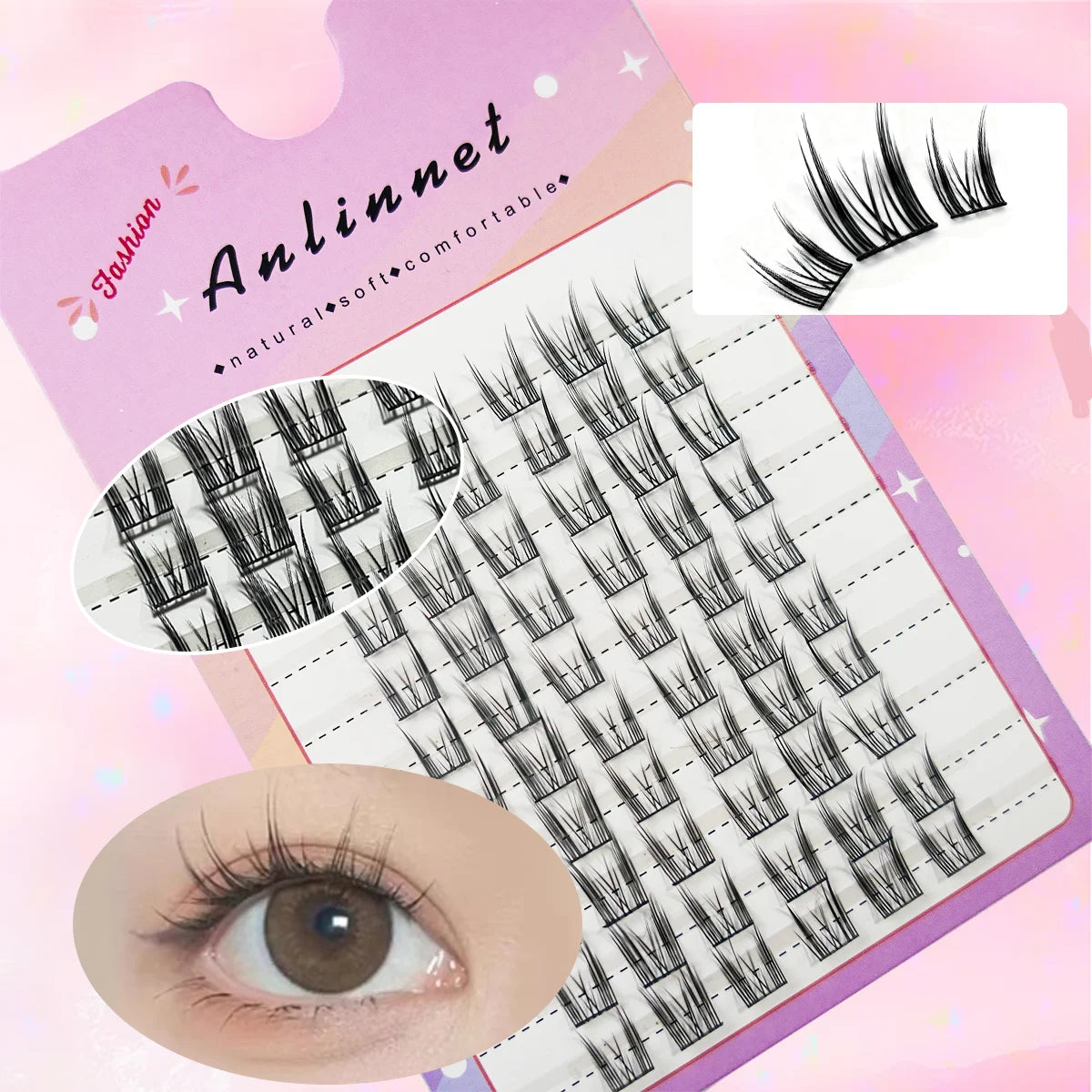 Large Capacity Wheat Ear Fake Eyelashes Anime Eyelashes Natural Eyelashes Cosplay Single Cluster Fake Eyelashes Beginner Makeup