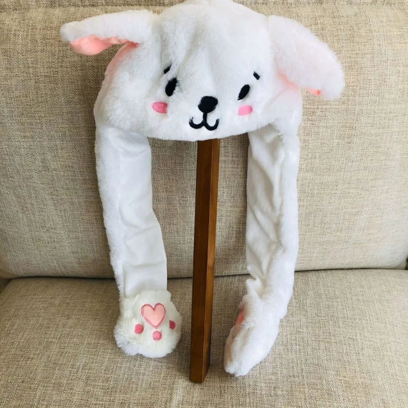 Anime BT21 Plush Ear Protection Scarf Hat Cartoon Cute Cooky RJ Chimmy Winter Fashion Furry One-piece Warm Hat Gift