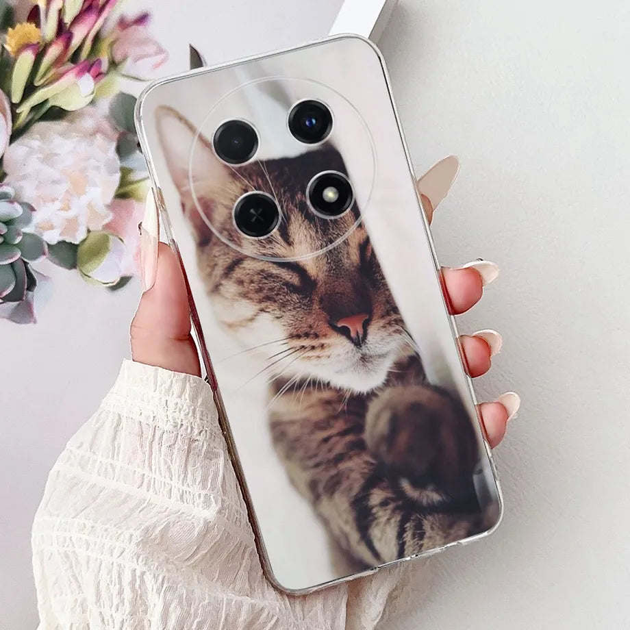 For Huawei Nova 13i 12i Case Cute Animal Tiger Lion Dragon Cartoon Phone Cover On Nova13i Nova12i Soft Silicone Clear Coques