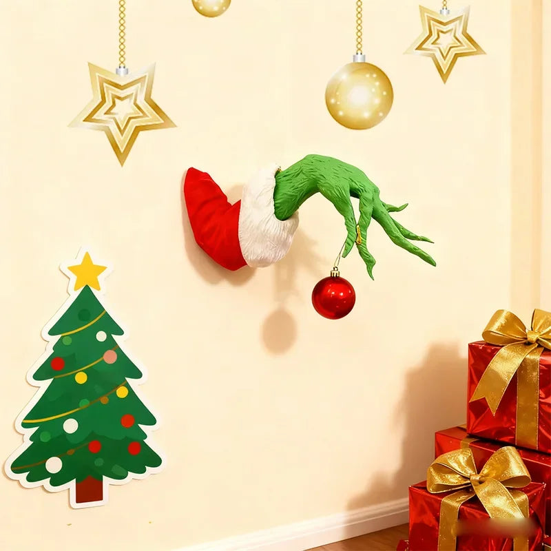 The Fairy Christmas Tree Is Decorated With Green Plush Toys Monster Arms Puppets And Fairy Christmas Trees To Decorate The Party