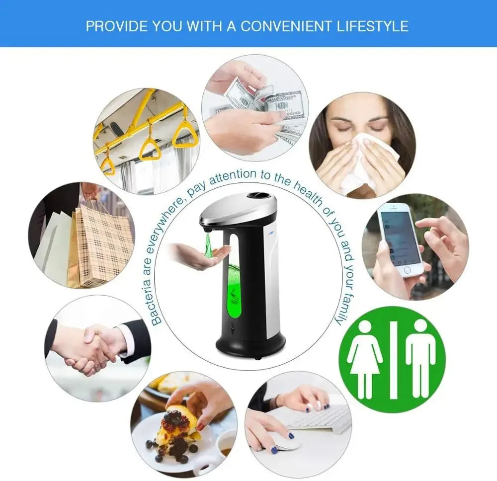 Automatic Touchless Induction Soap Dispenser ABS Material for Bathroom Kitchen Hand Washing