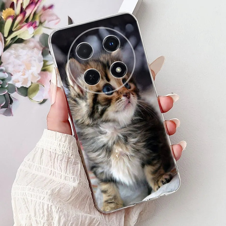 For Huawei Nova 13i 12i Case Cute Animal Tiger Lion Dragon Cartoon Phone Cover On Nova13i Nova12i Soft Silicone Clear Coques