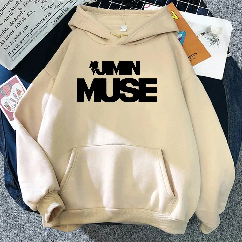 Jimin Muse Hoodie Fashion Women Harajuku Aesthetic Streetwear Casual Hoodies Unisex Vintage Pullovers Sweatshirts