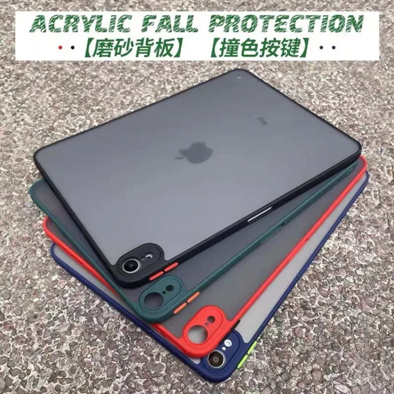 Case for iPad Air 11 13 M4 M3 Case Pro11 12.9 13'' M5 M4 Ultra Thin Case with Matte Back TPU Bumper Air4 5 10.9'' 8th 9th 10.2''