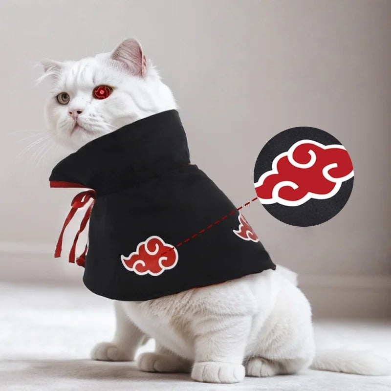 Anime Ninja Pet Costume — Hokage & Akatsuki Cosplay Outfit for Cats & Dogs