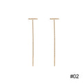 Fashion Minimalist Long Earring Silver Color Simple Tassel Chain Statement Earrings Women Korea Joker Ear Line Jewelry Gift