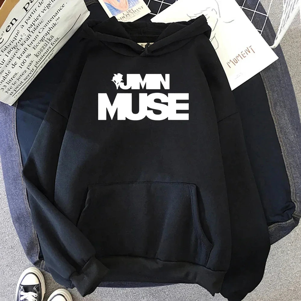 Jimin Muse Hoodie Fashion Women Harajuku Aesthetic Streetwear Casual Hoodies Unisex Vintage Pullovers Sweatshirts