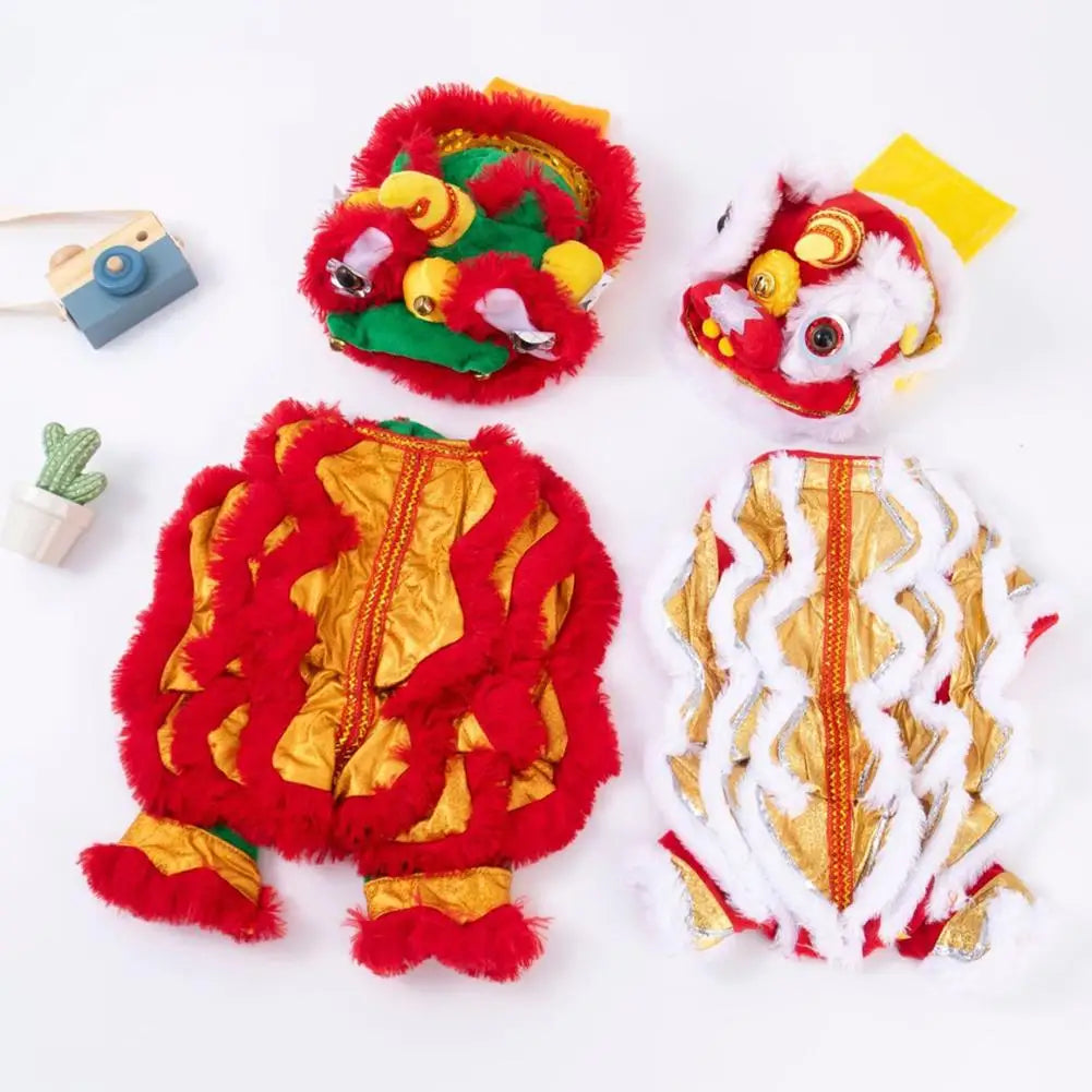 Pet Lion Dance Costume Dance Dog Costume Chinese New Year Pet Costume Dog Clothes For Pet New Year Spring Festival Dress Up