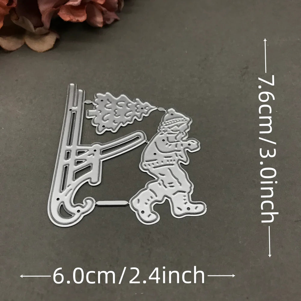 Christmas Trees Truck Metal Cutting Dies Stencils For DIY Scrapbooking Decorative Embossing Handcraft Die CutsTemplate