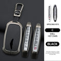 2025 New Zinc Alloy+Leather Car key case cover shell Fob For Genesis G80 2023 2024 2025 G70 G90 G90RS4 GV60 GV80 Car Accesories