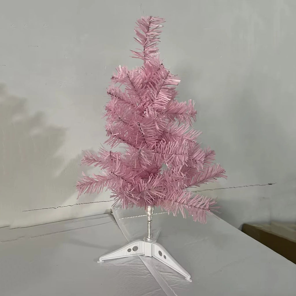 Christmas Tree Pink Rose Red Artificial Christmas Tree Crafts Party Decorations Window Ornaments Gift for Living Room Xmas Tree