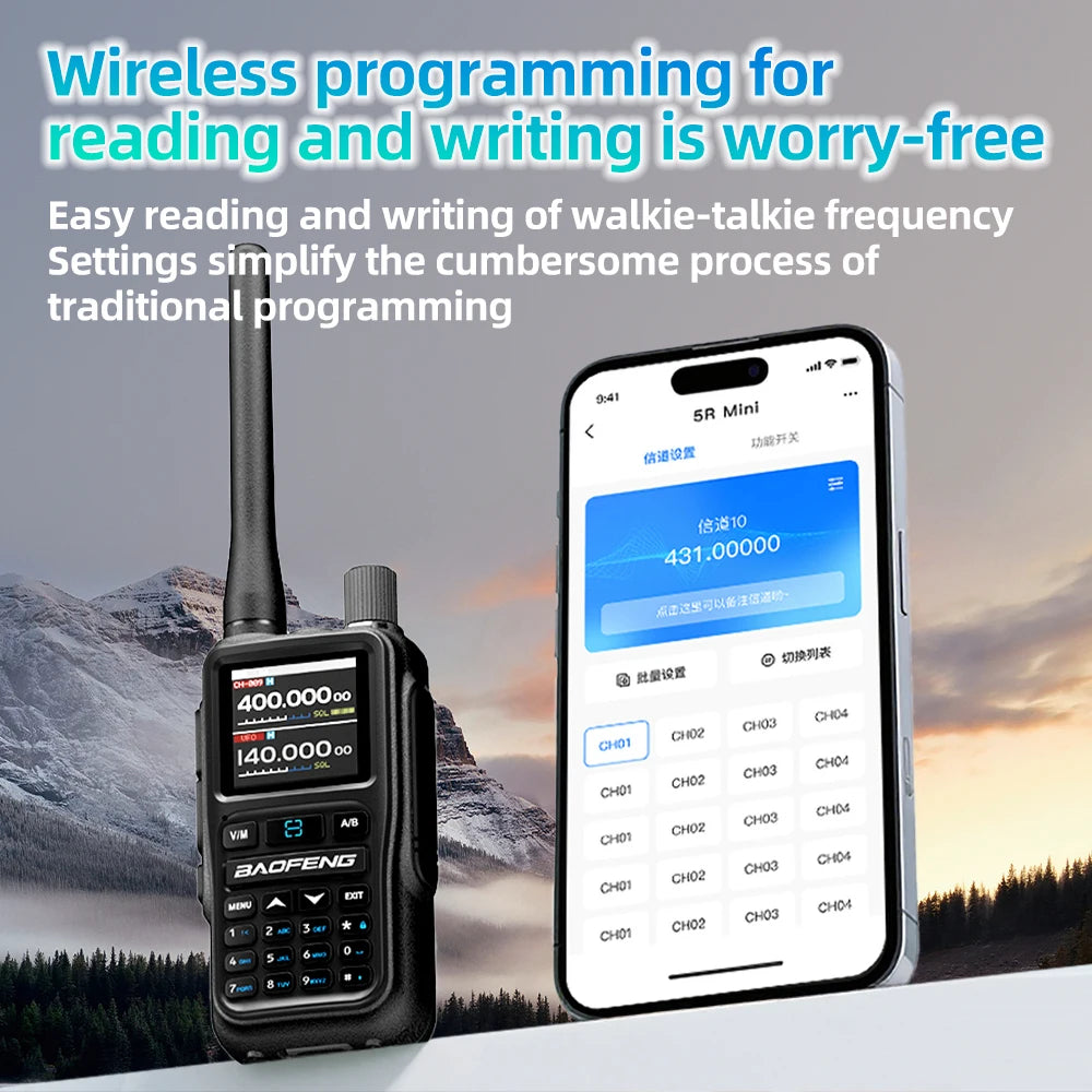 Mini Walkie-Talkie Baofeng UV-5R Bluetooth