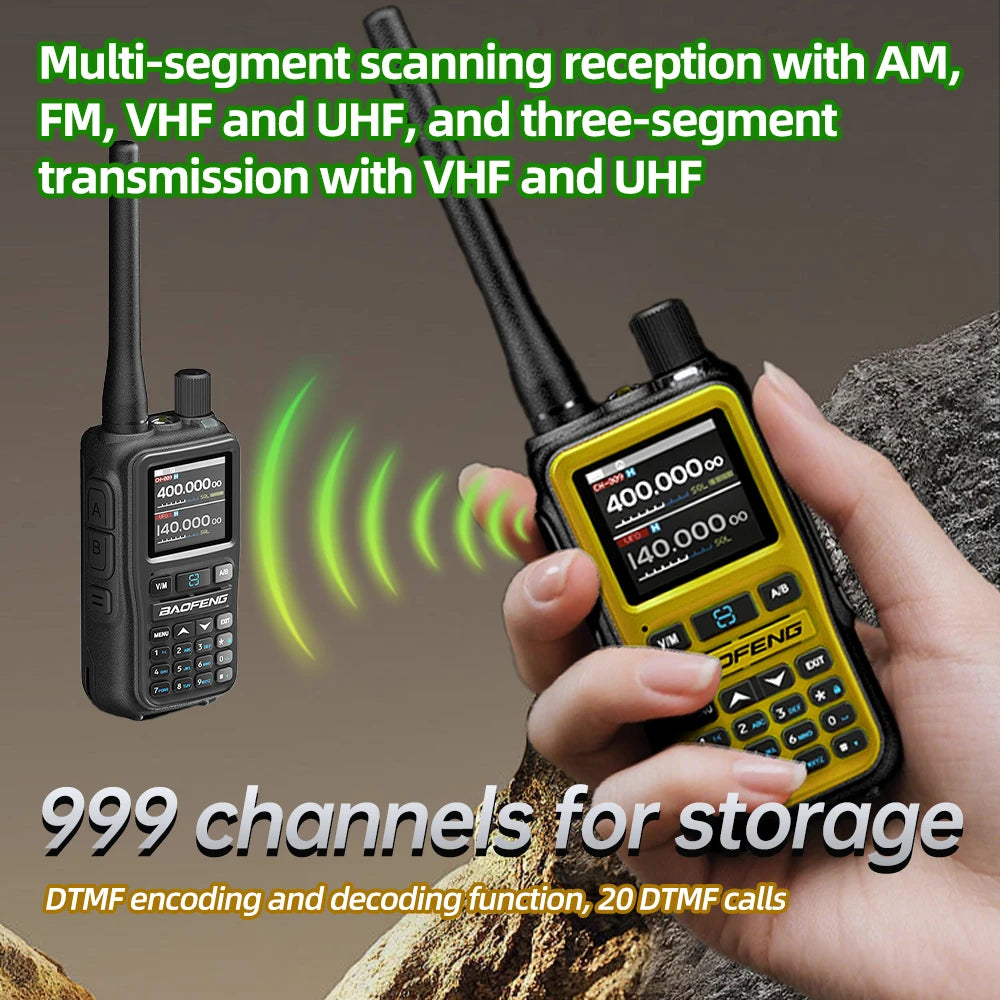 1/2PCS Baofeng UV-5R Mini Walkie Talkie Dual Band Dual PTT Bluetooth Programming Frequency Type-C Charger AM/FM Camping Portable