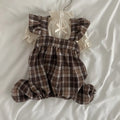 Retro Pet Plaid Strap Skirt Breathable Thin Design Dog Vest Dresses Soft Flying Sleeve Pet Clothes For Puppy Kittens