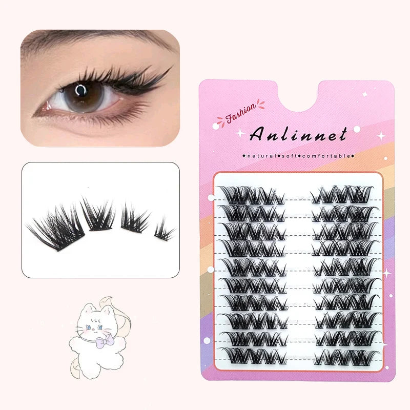 Large Capacity Wheat Ear Fake Eyelashes Anime Eyelashes Natural Eyelashes Cosplay Single Cluster Fake Eyelashes Beginner Makeup
