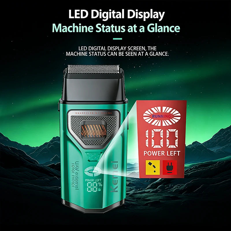 Aparador de Barba Kemei KM-T299 com Visor LCD