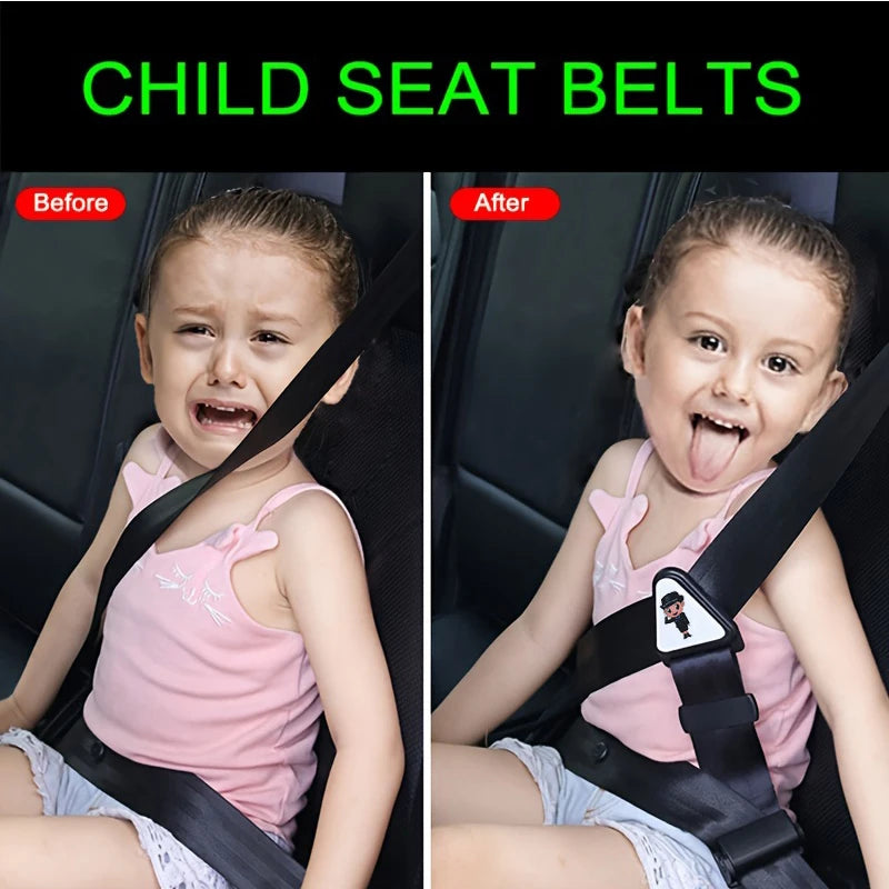 Car Child Safety Belt, Prevents Movement, Adjustable Fastener, Safe and Comfortable, Anti-Neck-Strangling Seat JJ3888