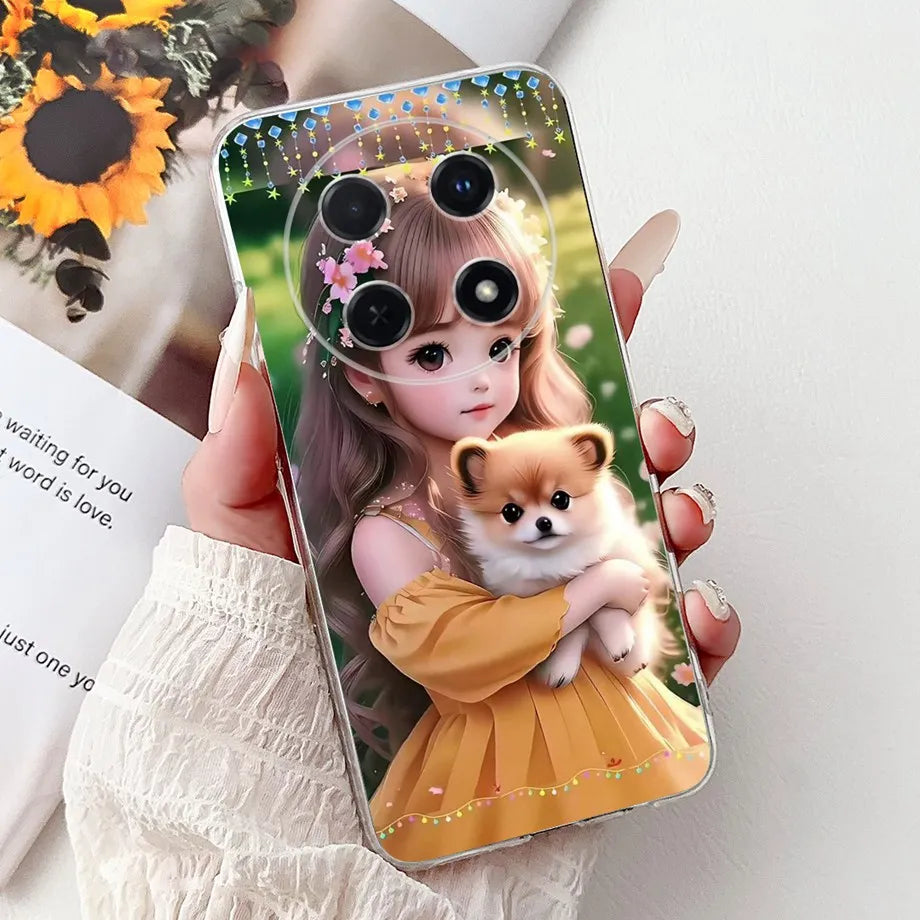 For Huawei Nova 13i 12i Case Cute Animal Tiger Lion Dragon Cartoon Phone Cover On Nova13i Nova12i Soft Silicone Clear Coques