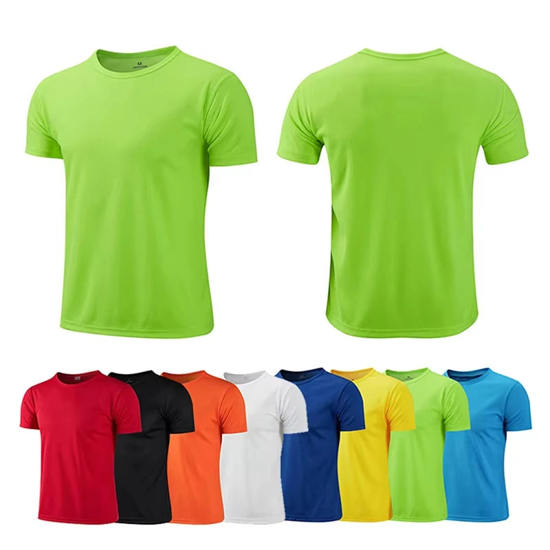 Multicolor Quick Dry Short Sleeve Sport T Shirt Gym Jerseys Fitness Tee Shirt Running T-Shirt Men's Breathable Sportswear Tops