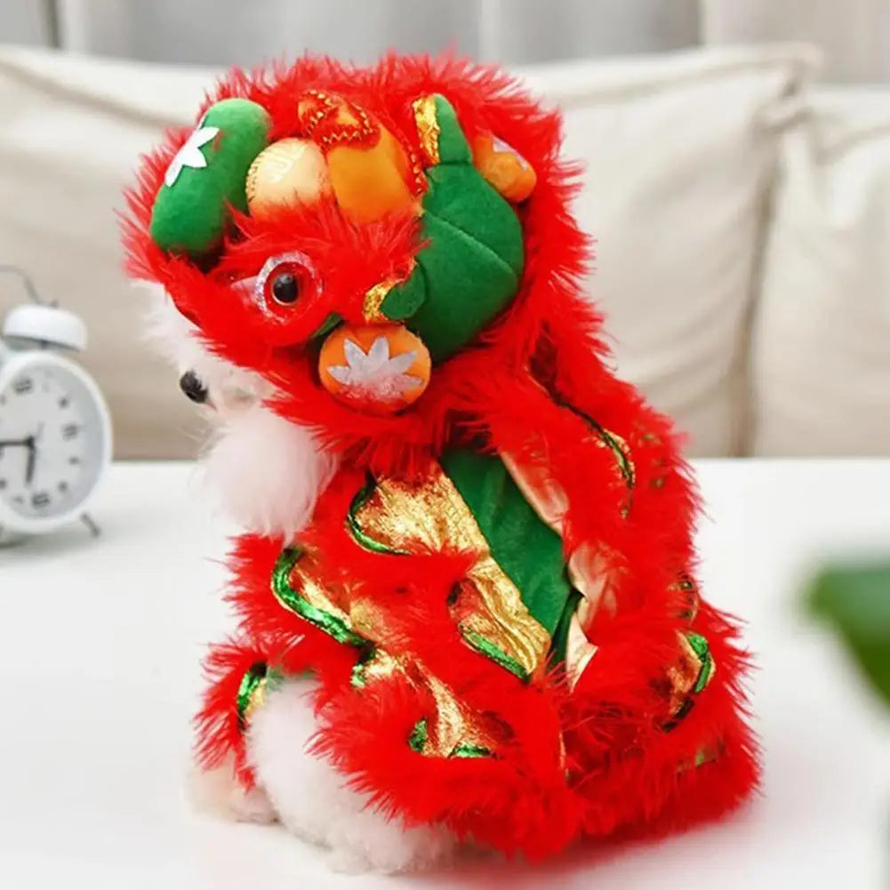 Pet Lion Dance Costume Dance Dog Costume Chinese New Year Pet Costume Dog Clothes For Pet New Year Spring Festival Dress Up